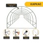 Посилена садова теплиця парник LEOBRO Garden 36м2 Green (LB-G128-GRN) - 3