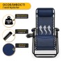 Розкладне крісло шезлонг LEOBRO Zero Gravity Navy Blue (LB-ZGC-F1-NVY) - 7