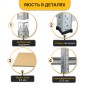 Стелаж кутовий LEOBRO Premium 180 х 90 х 40 см, 175кг/полиця, 5 полиць (LB-R123) - 6