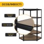 Стелаж кутовий LEOBRO Premium Black 180 х 90 х 40 см, 175кг/полиця, 5 полиць (LB-R124) - 10