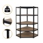 Стелаж кутовий LEOBRO Premium Black 180 х 90 х 40 см, 175кг/полиця, 5 полиць (LB-R124) - 1