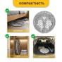Підвісне плетене крісло-гойдалка LEOBRO Boho XL 80 см Grey (LB-1104) - 5