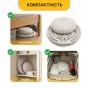 Подвесное плетеное кресло-качалка LEOBRO Boho XL 80 см Cream с подушкой (LB-1106) - 6