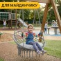 Підвісне плетене крісло-гойдалка LEOBRO Boho XL 80 см Grey з подушкою (LB-1107) - 2