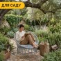 Підвісне плетене крісло-гойдалка LEOBRO Boho XL 80 см Grey з подушкою (LB-1107) - 9
