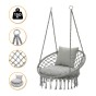 Підвісне плетене крісло-гойдалка LEOBRO Boho Comfort XL 80 см Grey (LB-1110) - 1