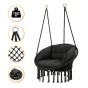 Підвісне плетене крісло-гойдалка LEOBRO Boho Deluxe XL 80 см Black (LB-1111) - 1