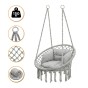 Підвісне плетене крісло-гойдалка LEOBRO Boho Deluxe XL 80 см Grey (LB-1113) - 1