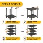 Стелаж з металевими полицями LEOBRO 150 х 75 х 30 см, 35кг/полиця, 4 полиці (LB-R125) - 5