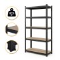 Стелаж LEOBRO Premium Black 200 х 90 х 40 см, 175кг/полиця, 5 полиць (LB-R128) - 1
