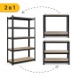 Стелаж LEOBRO Premium Black 200 х 90 х 40 см, 175кг/полиця, 5 полиць (LB-R128) - 5