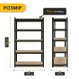 Стелаж LEOBRO Premium Black 180 х 100 х 50 см, 200кг/полиця, 5 полиць (LB-R129) - 3
