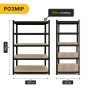 Стелаж LEOBRO Premium Black 180 х 100 х 60 см, 200кг/полиця, 5 полиць (LB-R130) - 3