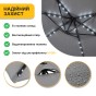 Складной садовый зонт с боковым удлинителем и LED подсветкой LEOBRO Серый (LB-1083) - 8