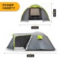Туристичний намет LEOBRO Pro Camp Grey (LB-1088) - 6