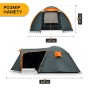 Туристичний намет LEOBRO Pro Camp Haki (LB-1089) - 7