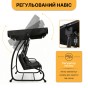 Велика гойдалка з подушками LEOBRO Luxury Black (LB-1041) - 6