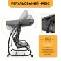 Велика гойдалка з подушками LEOBRO Luxury Grey (LB-1042) - 7