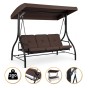 Садовая качель с толстым матрасом LEOBRO Luxury Pro Brown (LB-1045) Садовая качель с толстым матрасом LEOBRO Luxury Pro Brown (LB-1045) - 1