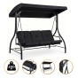 Садовая качель с толстым матрасом LEOBRO Luxury Pro Black (LB-1046) - 1