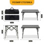 Розкладний туристичний стіл LEOBRO Pro Camp Black Alu (LB-1064) - 10