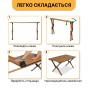 Розкладний туристичний стіл LEOBRO Camp Wood L (LB-1067) - 6