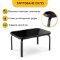 Комплект садових меблів LEOBRO Comfort (Диван, 2 крісла, столик) із підвісною парасолею — Сірий  - 10