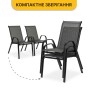 Комплект садових меблів LEOBRO Comfort (Диван, 2 крісла, столик) із підвісною парасолею — Сірий  - 11