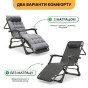 Розкладне крісло ліжко з подушкою LEOBRO Black (LB-1141) - 7