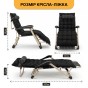 Раскладное кресло кровать с подушкой LEOBRO Темная полоска Black (LB-1139) - 2