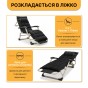 Раскладное кресло кровать с подушкой LEOBRO Темная полоска Black (LB-1139) - 6