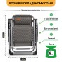 Посилений шезлонг до 150 кг LEOBRO Zero Gravity Premium Plaid (LB-1140) - 10