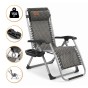 Посилений шезлонг до 150 кг LEOBRO Zero Gravity Premium Plaid (LB-1140) - 1