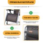 Посилений шезлонг до 150 кг LEOBRO Zero Gravity Premium Brown Rattan (LB-1119) - 8
