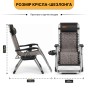 Посилений шезлонг до 150кг LEOBRO Zero Gravity Premium Grey Rattan (LB-1120) - 2