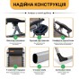 Посилений шезлонг до 150кг LEOBRO Zero Gravity Premium Grey Rattan (LB-1120) - 5