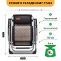 Посилений шезлонг до 150кг LEOBRO Zero Gravity Premium Grey Rattan (LB-1120) - 9