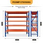 Металевий стелаж LEOBRO Premium Pro 200 х 200 х 50 см, 300кг/полиця, 5 полиць (LB-R133) - 2