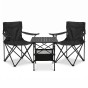 Комплект туристичний - стіл LEOBRO 52x52x50 см та 2 крісла Lite Black - 1