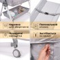 Дитяче ліжечко-трансформер LEOBRO Smart Crib Pro 5в1 Сіре (LB-1136) - 6