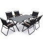 Комплект туристичний - LEOBRO Camp Black XL 117х59х41 см та 6 крісел Camp Black L  - 1