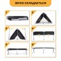 Армійська похідна розкладачка LEOBRO до 120 кг Чорна  (LB-MC-A1-BLK) - 9