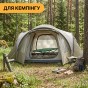 Армійська похідна розкладачка LEOBRO до 150 кг Темно-зелена (LB-MC-B1-GRN) - 4