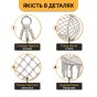 Подвесное плетеное кресло-качалка LEOBRO Boho Deluxe Pro XL 80 см Cream (LB-1143) - 3
