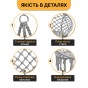 Підвісне плетене крісло-гойдалка LEOBRO Boho Deluxe Pro XL 80 см Grey (LB-1144) - 2