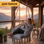Підвісне плетене крісло-гойдалка LEOBRO Boho Deluxe Pro XL 80 см Grey (LB-1144) - 7