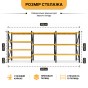 Набор из двух стеллажей LEOBRO Premium 200 х 200 х 50 см, 175кг/полка, 5 полок (LB-R132Х2) - 10