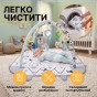 Дитячий розвивальний килимок 4 в 1 "Лісовий єнот" з кульками LEOBRO (LB-1185) - 7