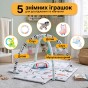 Дитячий розвивальний килимок 4 в 1 "Весела зебра" з кульками LEOBRO (LB-1187) - 5