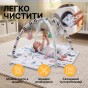Дитячий розвивальний килимок 4 в 1 "Весела зебра" з кульками LEOBRO (LB-1187) - 7